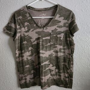 Camo Green Women's Top